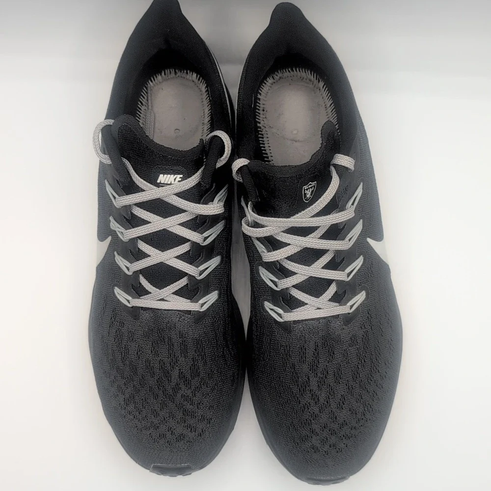 Las Vegas Raiders Nike Air Zoom Pegasus 36 Shoes Mens Size 11.5 CI1942-001 Black
